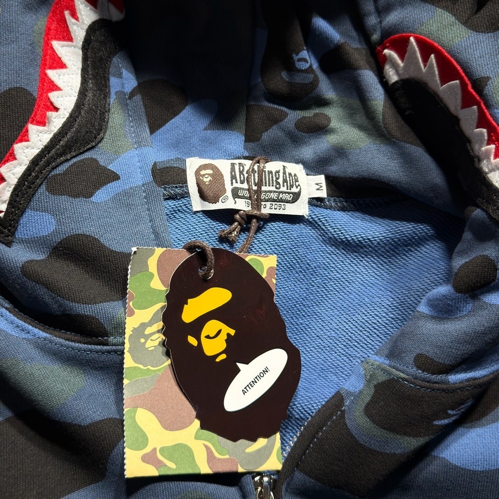 BAPE Color Camo Shark Full Zip Hoodie ‘Blue’ - Picture 7 of 7
